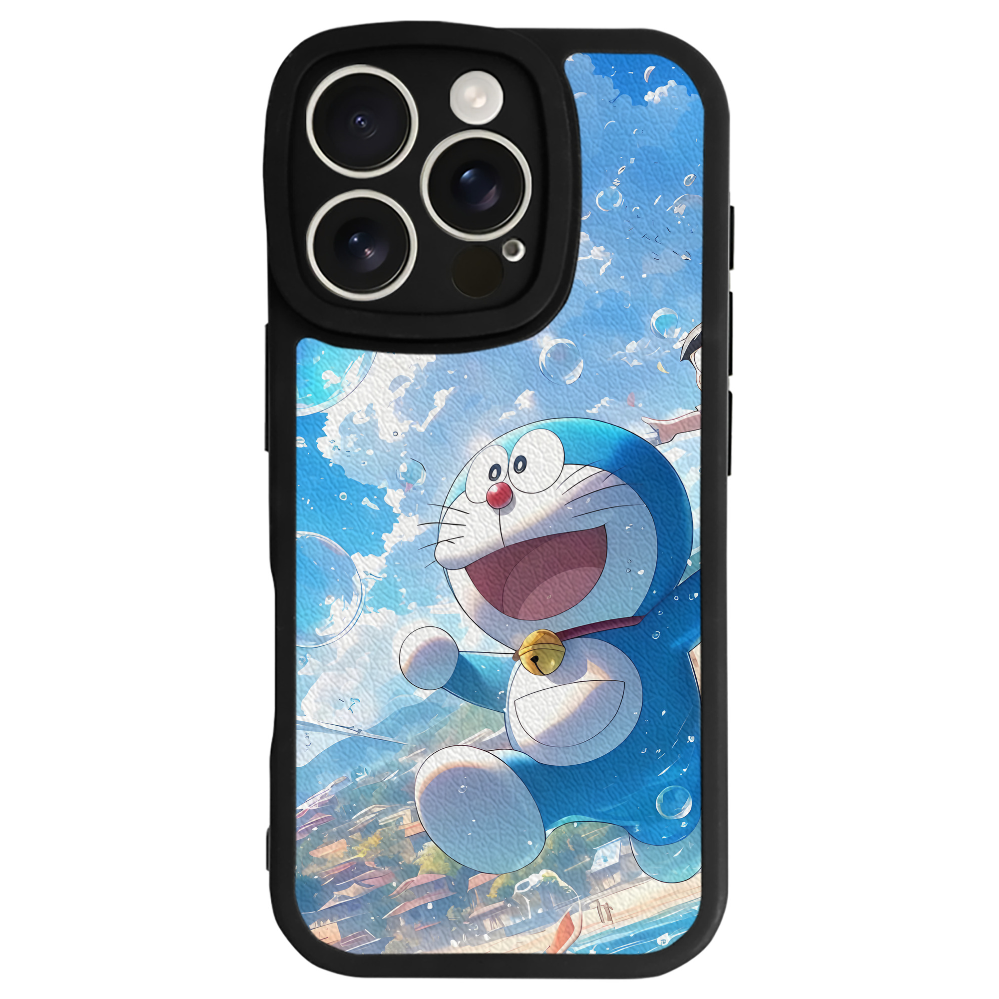 （画像用） ドラえもん Doraemon 【iPhone 16シリーズ対応】シリコンスマホケース（レザー調） 材質：シリコン